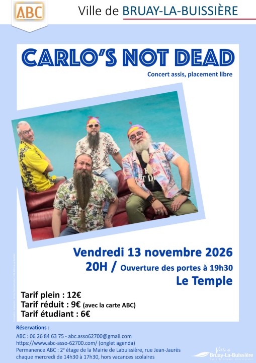 Affiche de CARLO'S NOT DEAD